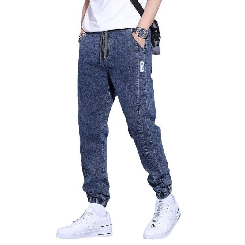 Casual Youth Drawstring Men's Jeans
