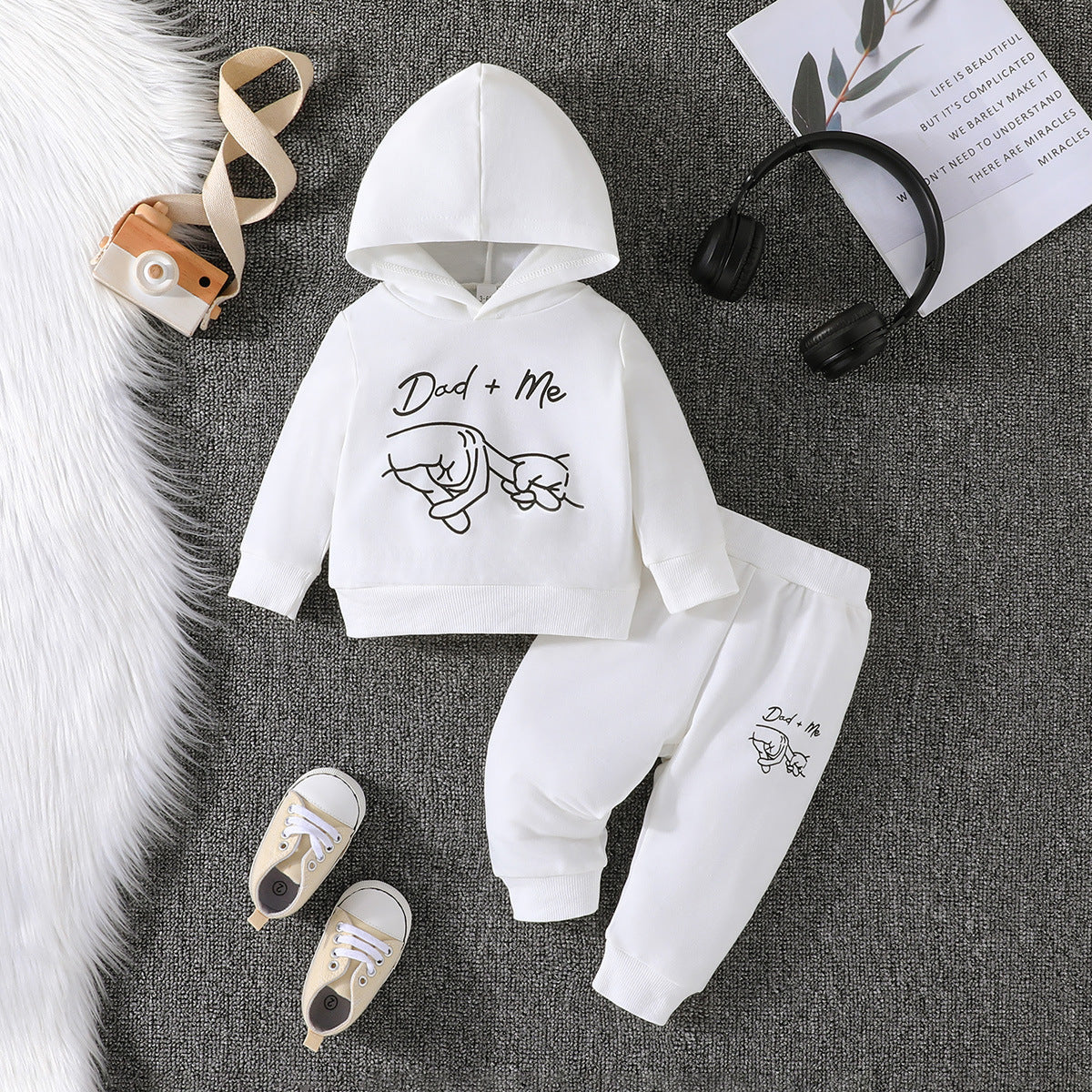 Casual Long Sleeve Hooded Baby Suit