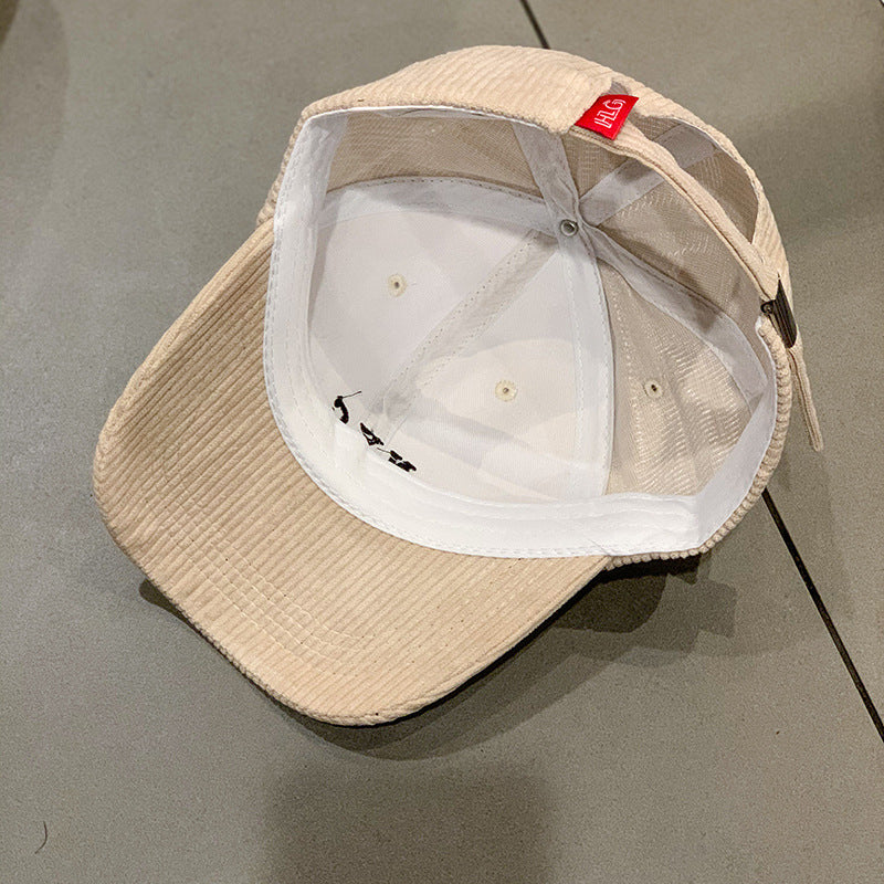 British Retro Solid Color Corduroy Hat