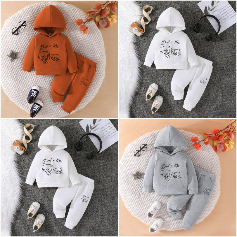 Casual Long Sleeve Hooded Baby Suit