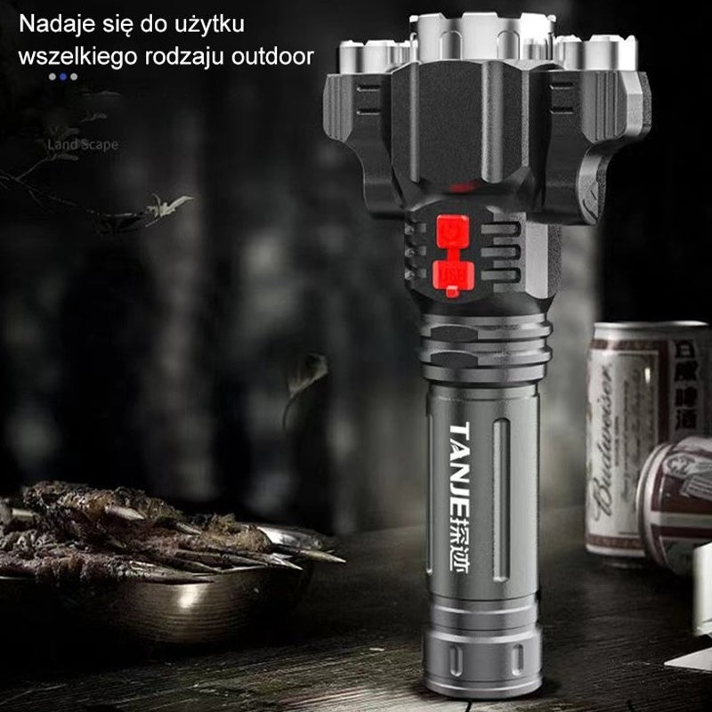Outdoor Portable USB Rechargeable Flashlight