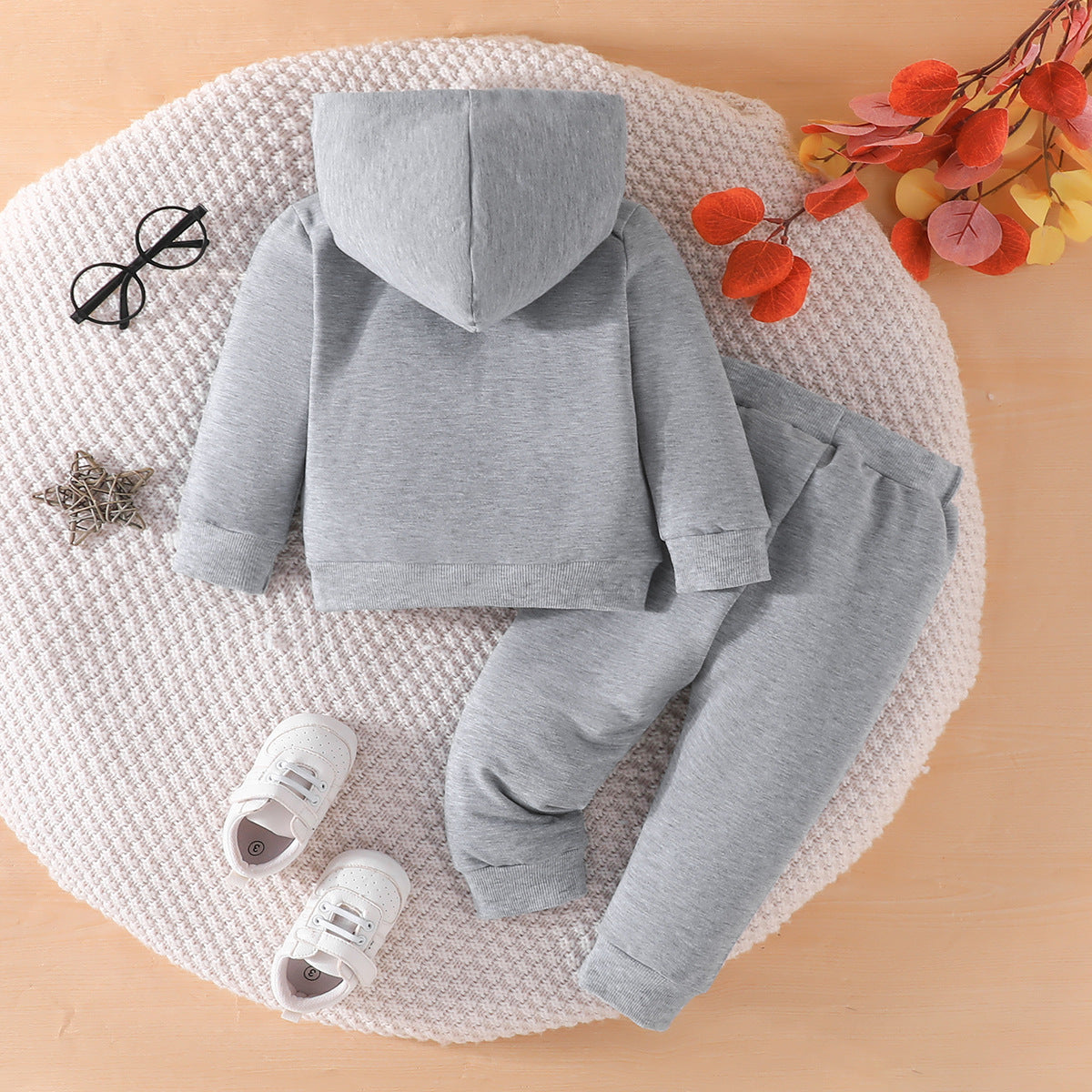 Casual Long Sleeve Hooded Baby Suit
