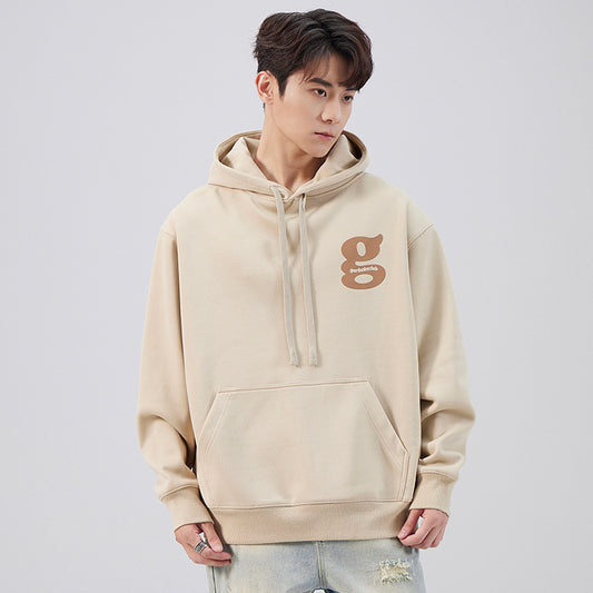 Long Sleeves Hooded Printed Men's Sweater